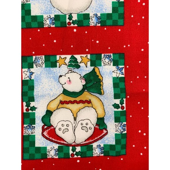 Daisy Kingdom Craft Squares Christmas Holiday Fabric Penguin Snowman B3811 - Picture 6 of 16